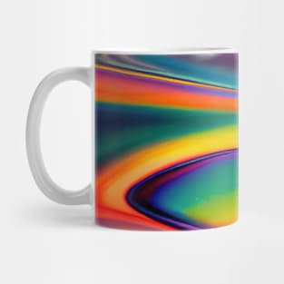 Liquid Colors Flowing Infinitely - Heavy Texture Swirling Thick Wet Paint - Abstract Inspirational Rainbow Drips Mug